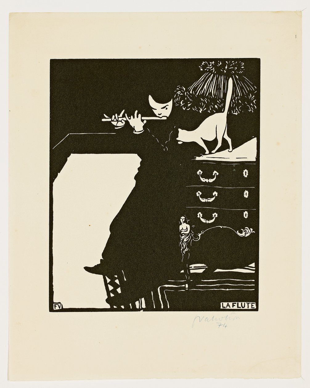 La Flûte, de la série "Instruments de Musique", 1896-97 - Felix Edouard Vallotton