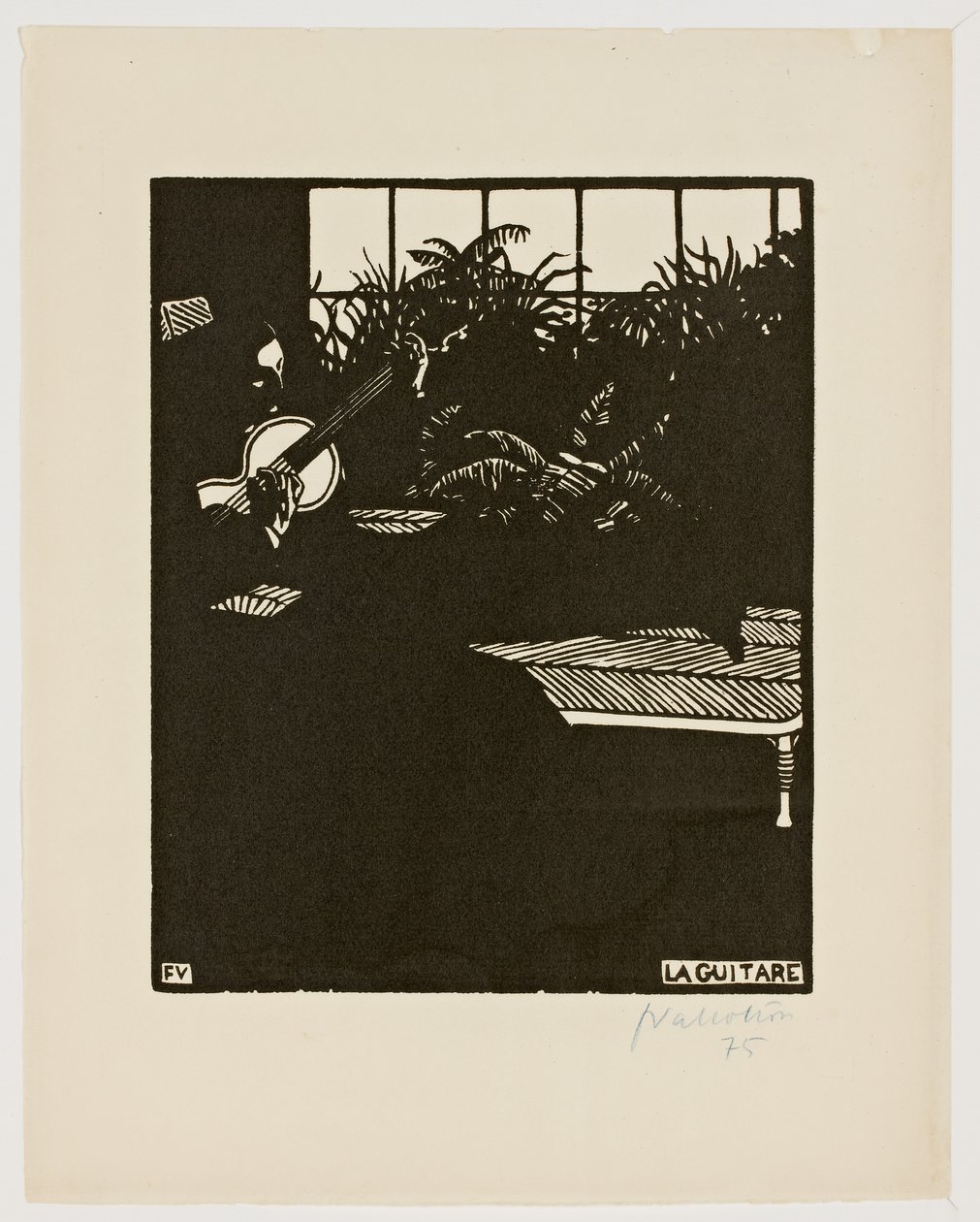 La Guitare, de la série "Instruments de Musique", V - Felix Edouard Vallotton