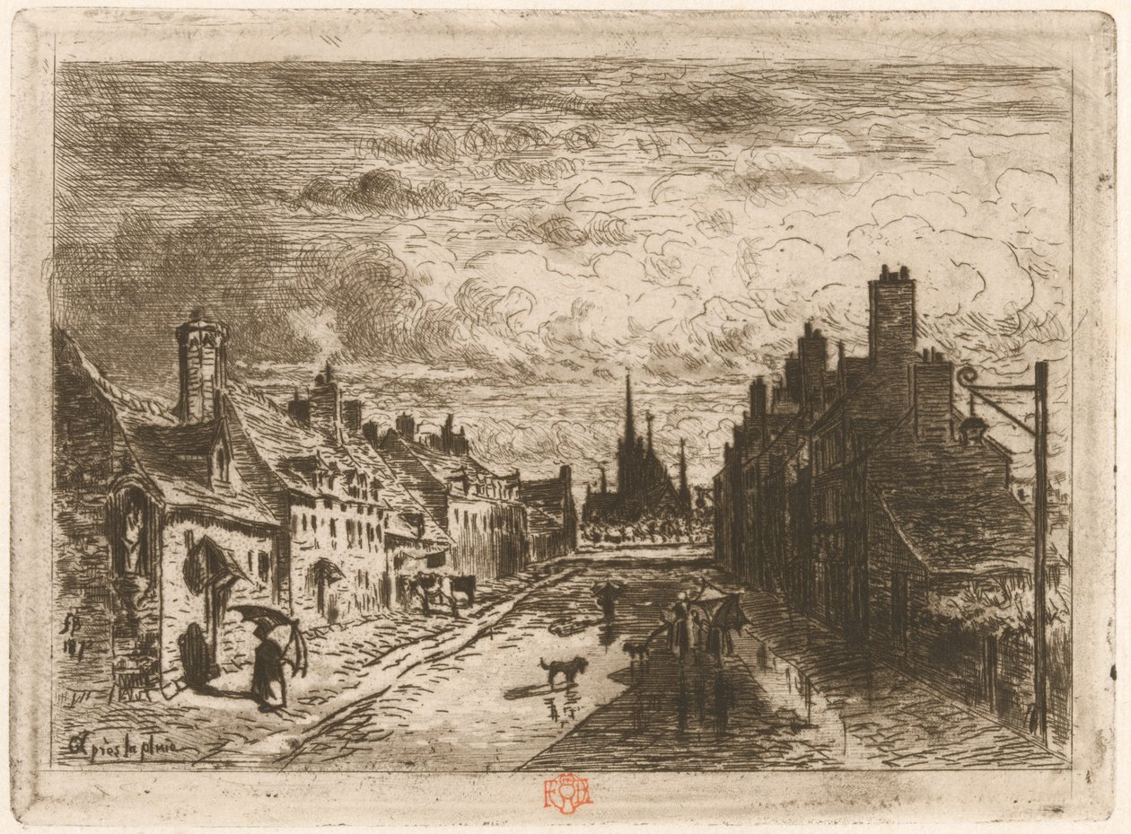Après la pluie, 1873 ou 1874 retravaillé 1877 - Felix Hilaire Buhot