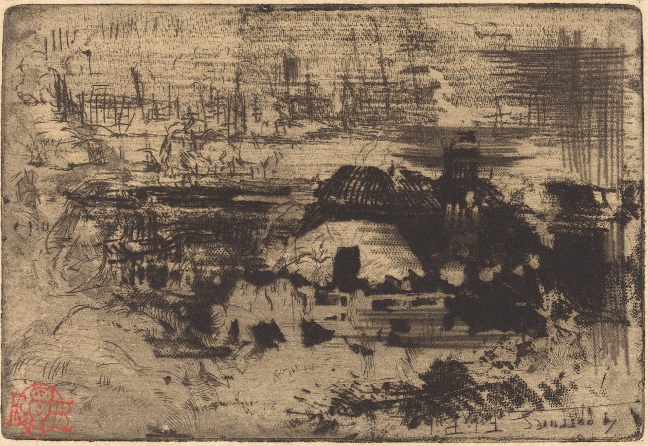 Chaumières anglaises - Felix Hilaire Buhot