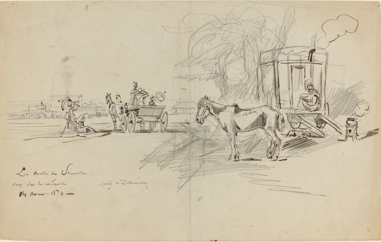 Les Courses de Deauville - Felix Hilaire Buhot