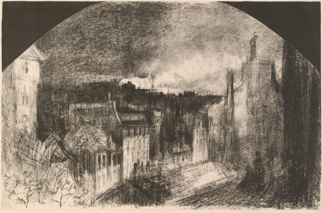 Montmartre le 14 juillet Fête de la Bastille à Montmartre, 1892 - Felix Hilaire Buhot