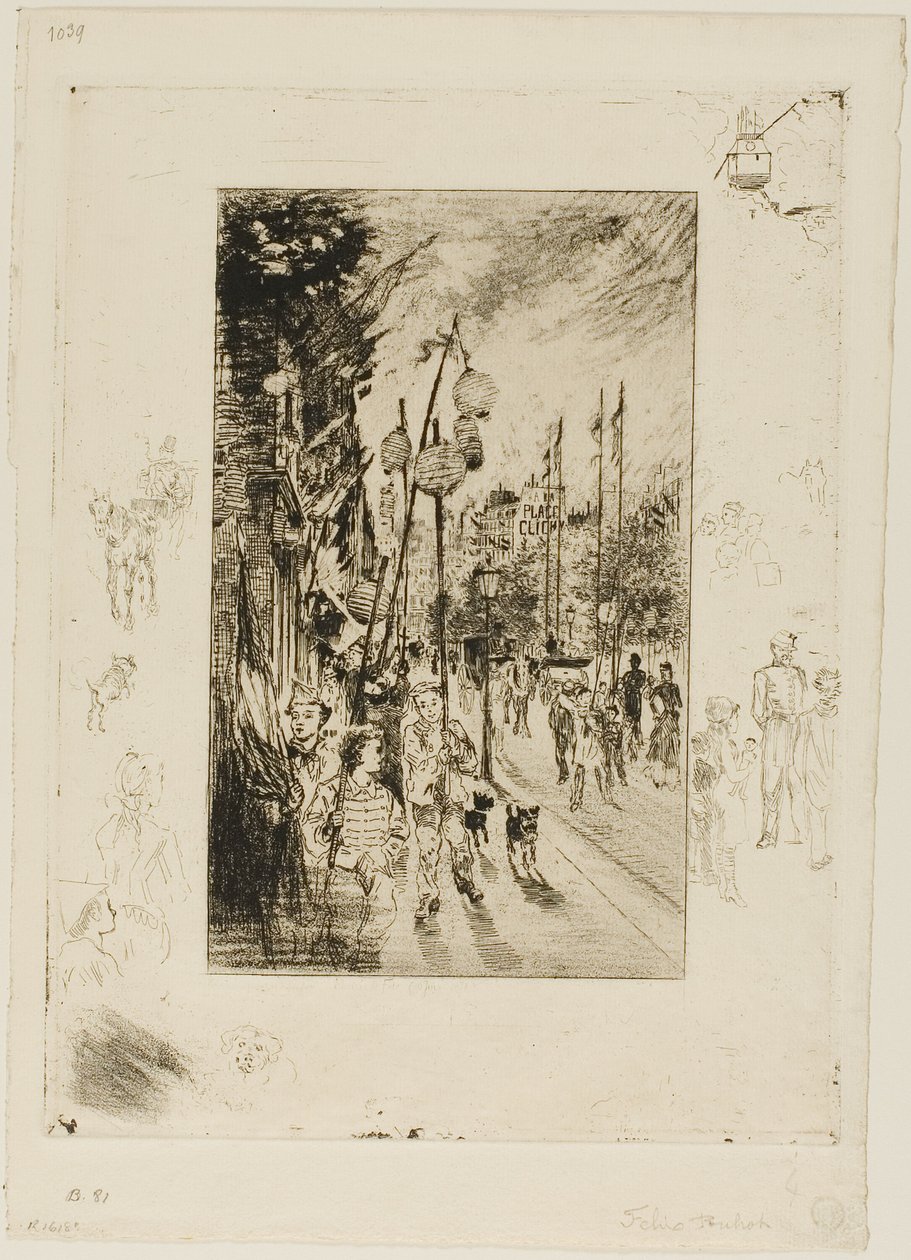 Fête nationale - Felix Hilaire Buhot