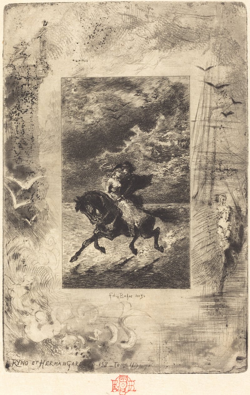 Ryno et Hermangarde - Felix Hilaire Buhot