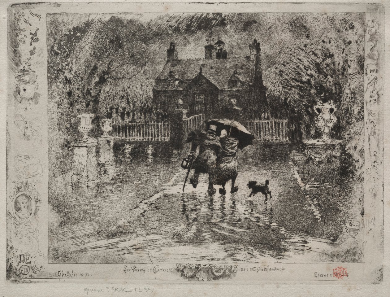 Les Voisins de campagne, 1879-1880 - Felix Hilaire Buhot