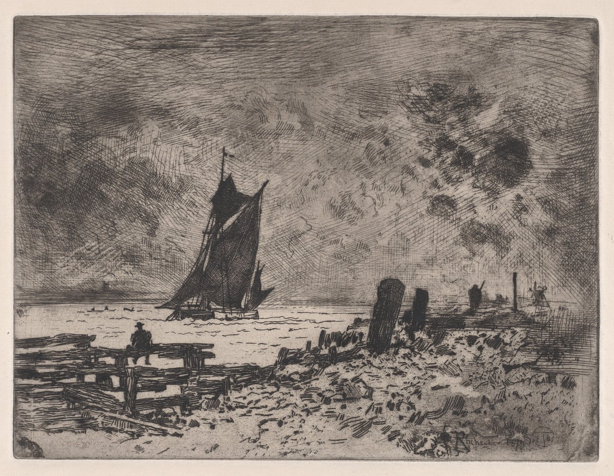 Le Petit Marin - Souvenir de Medway, 1879 - Felix Hilaire Buhot