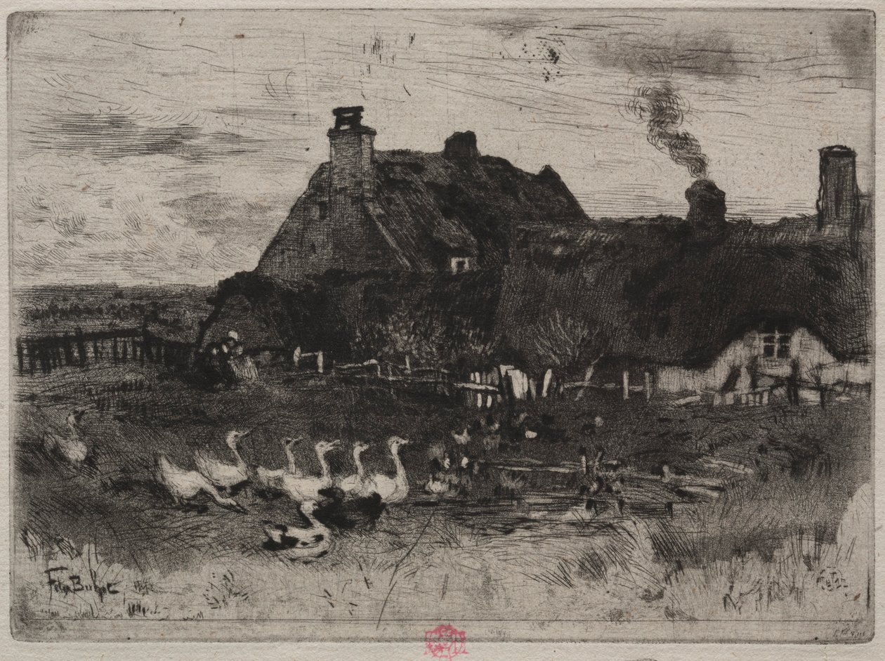 Les petites chaumières, 1878 - Felix Hilaire Buhot