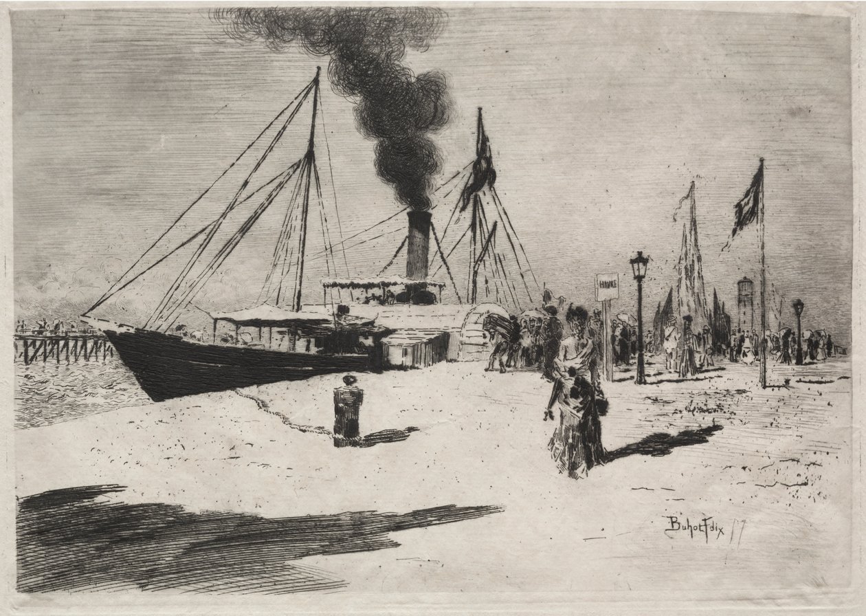 Le Quai à Trouville - Felix Hilaire Buhot