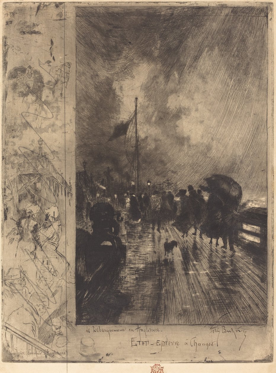 Un débarquement en Angleterre, 1879 - Felix Hilaire Buhot