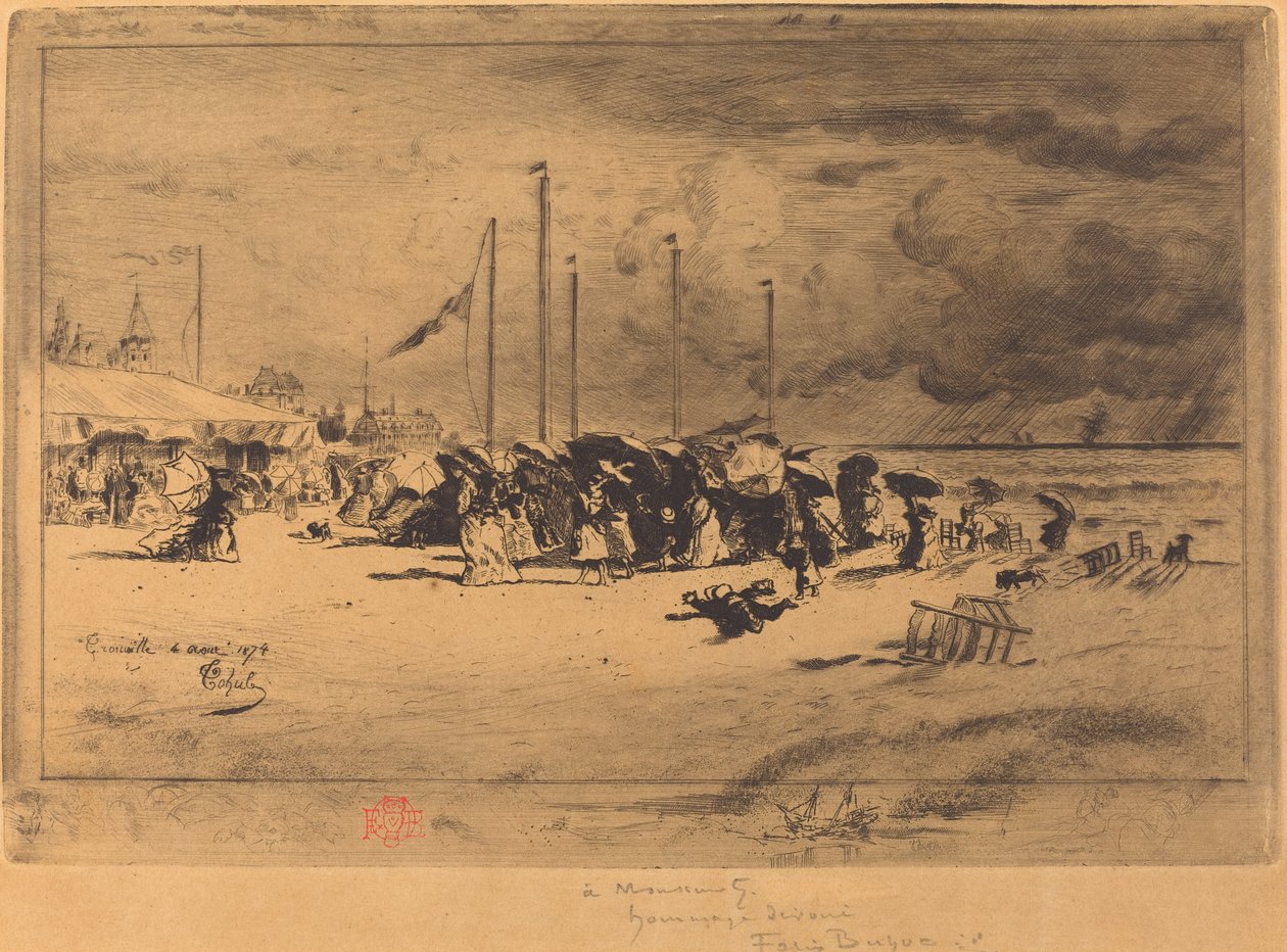 Un Grain à Trouville, 1874-1875 - Felix Hilaire Buhot