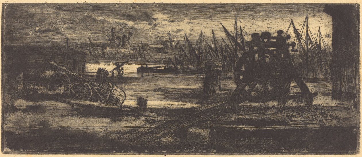 Un Vieux Chantier à Rochester - Felix Hilaire Buhot