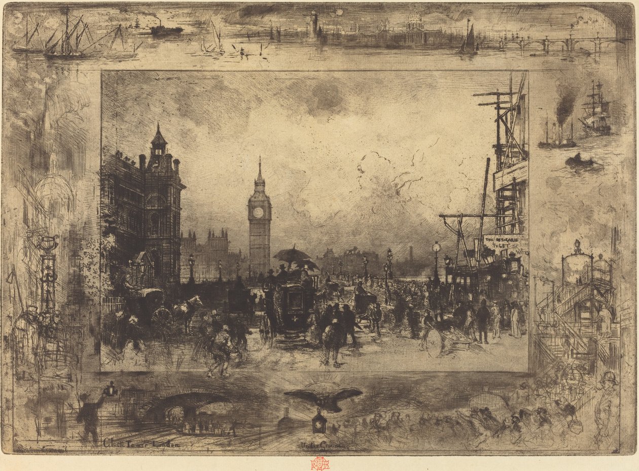 Pont de Westminster - Felix Hilaire Buhot