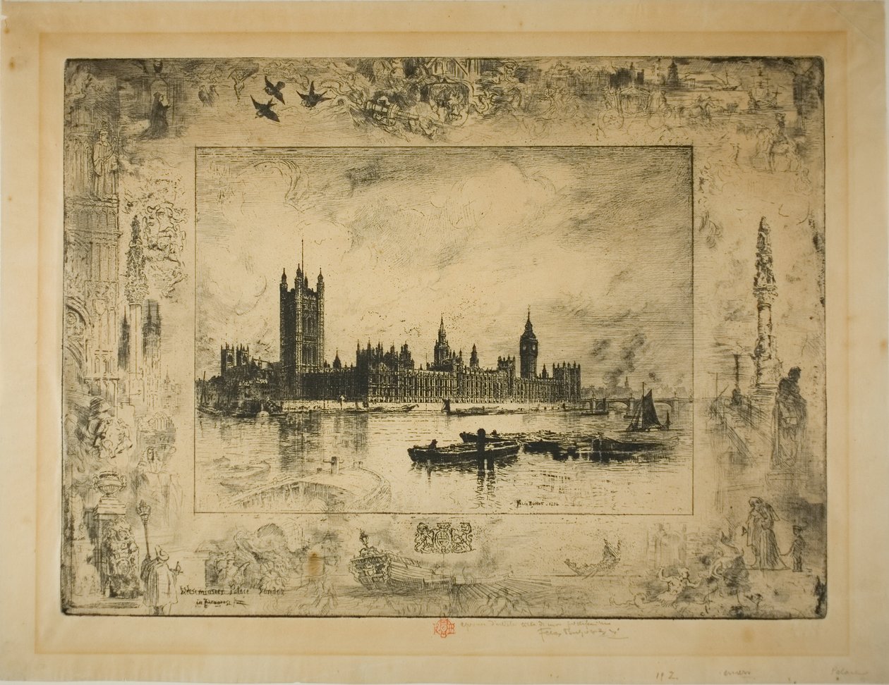 Palais de Westminster, Londres - Felix Hilaire Buhot