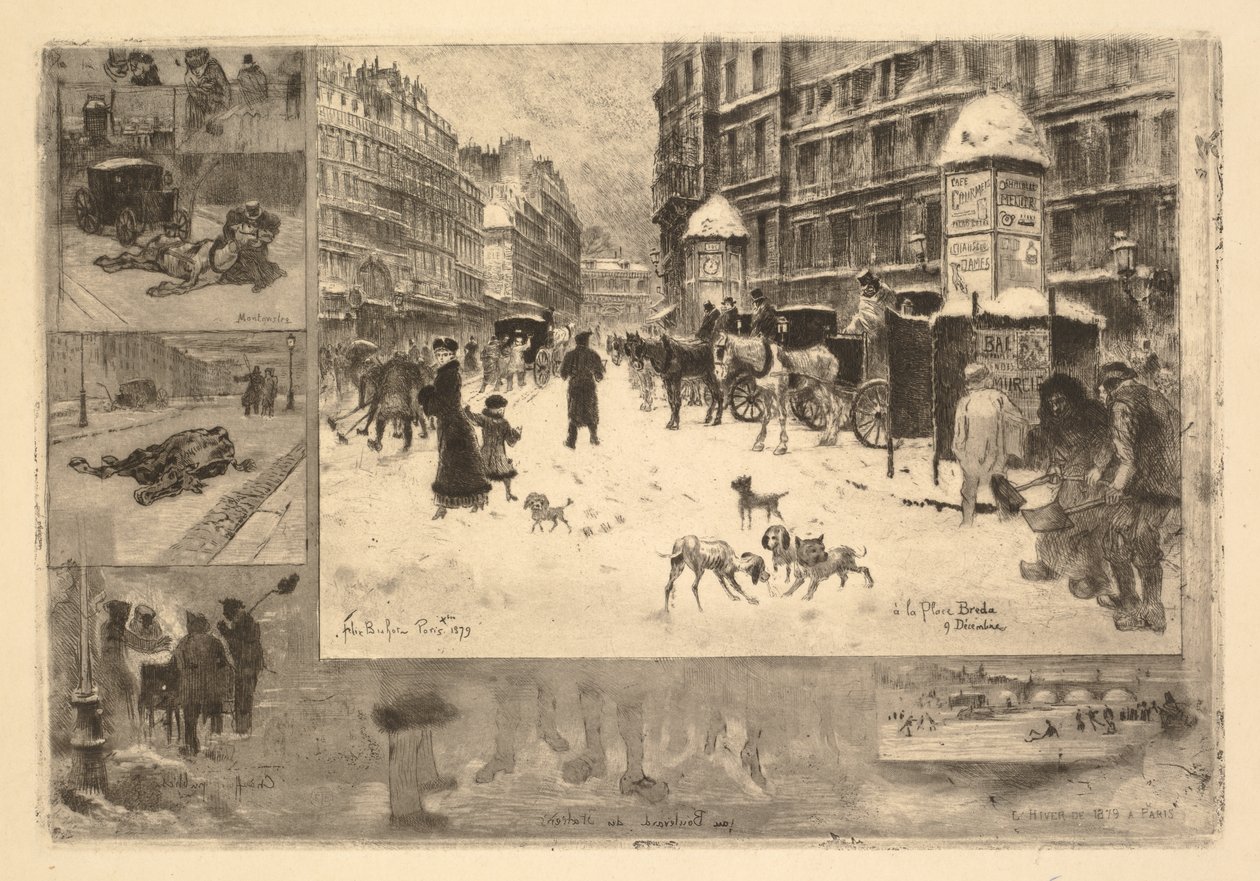 L’hiver à Paris - Felix Hilaire Buhot