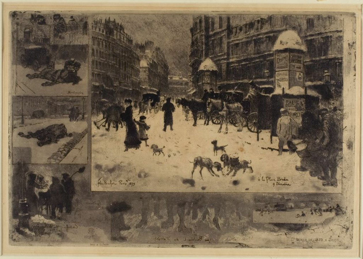 Hiver à Paris - Felix Hilaire Buhot
