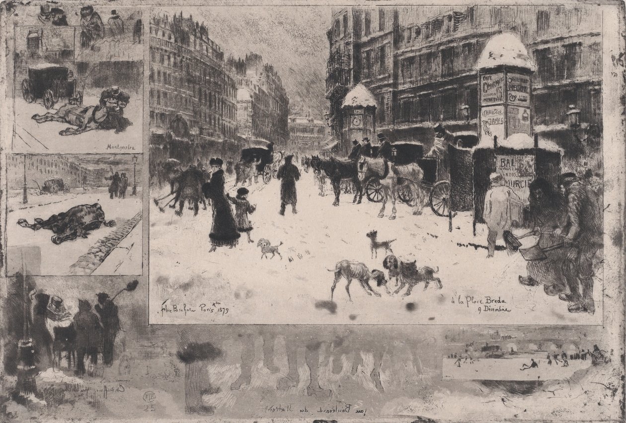 Hiver à Paris, ou Neige à Paris, 1879 - Felix Hilaire Buhot