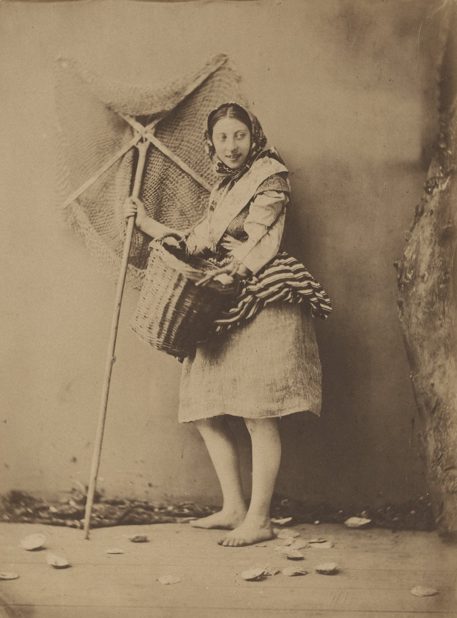 Une pêcheuse de crevettes, vers 1854 (photo) 1854 (photo) - Félix Jacques Antoine Moulin
