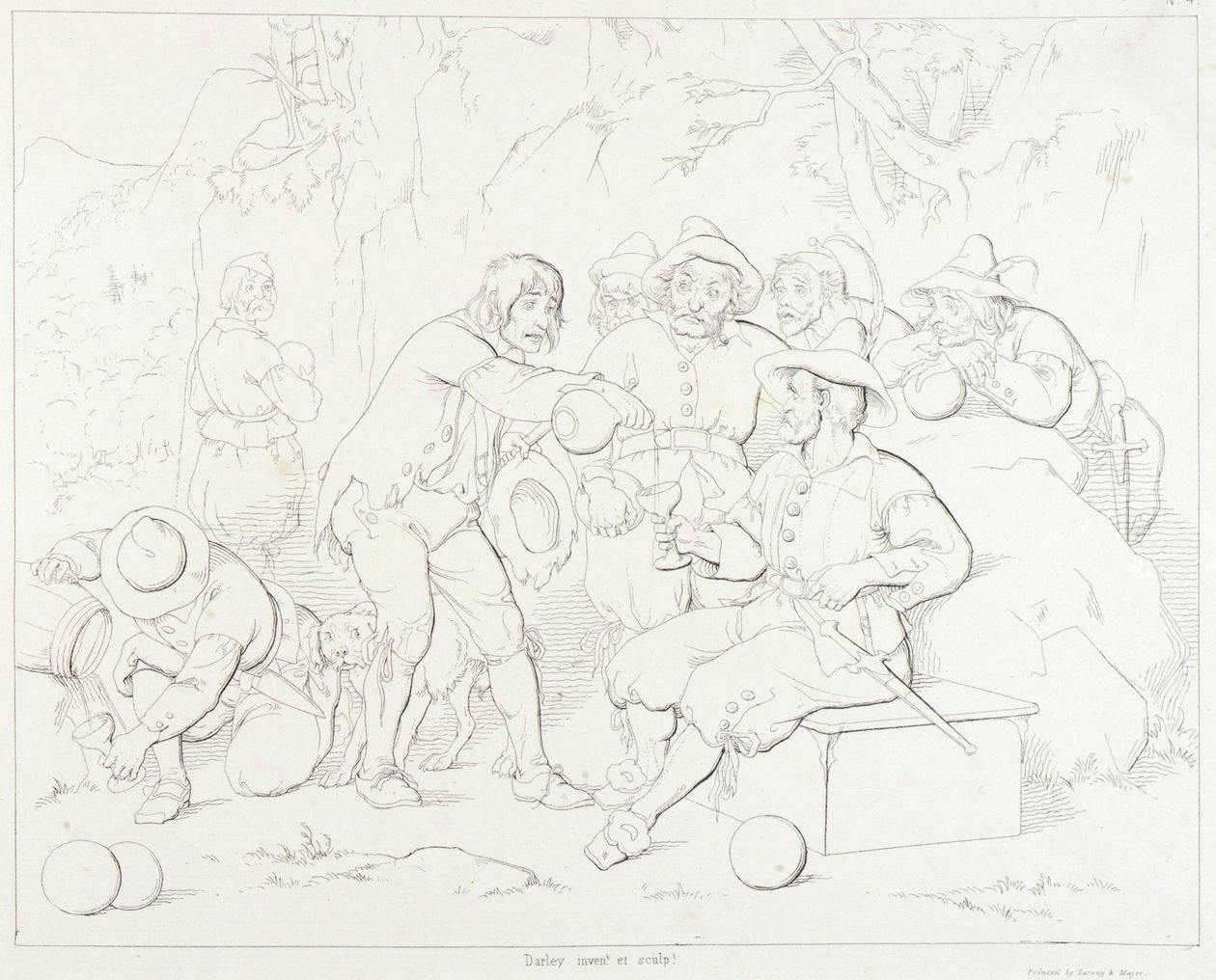 (Rip Van Winkle, illustration) Rip servant de l