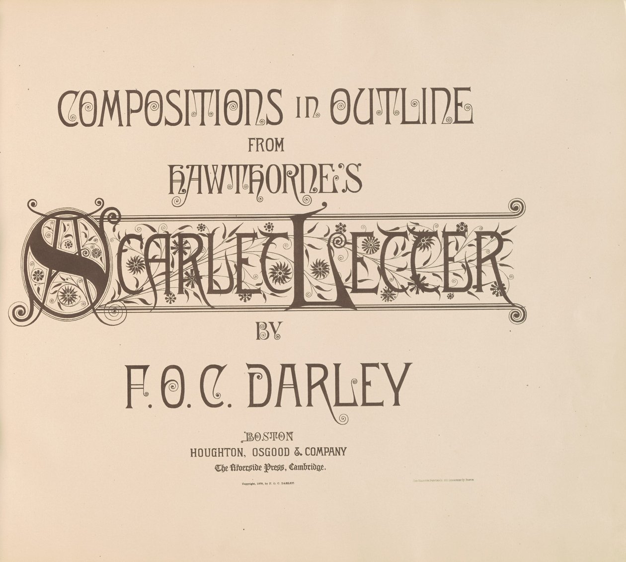 Compositions en contour de La Lettre Écarlate de Hawthorne - Felix Octavius Carr Darley