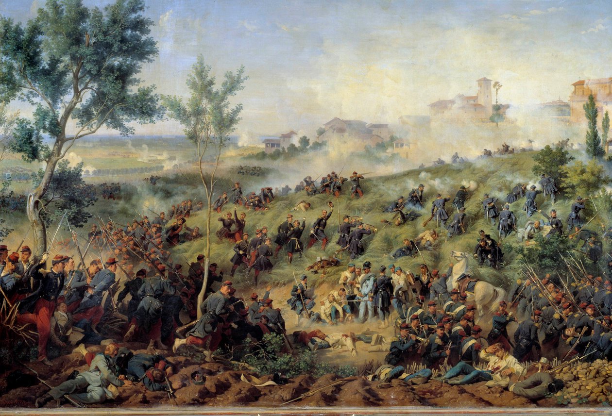 Vue de la bataille de Montebello di Casteggio, 20/05/1859. La France bat l