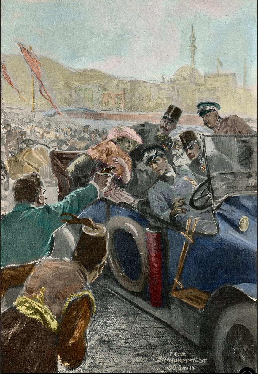 Assassinat de François-Ferdinand (1863-1914) archiduc d