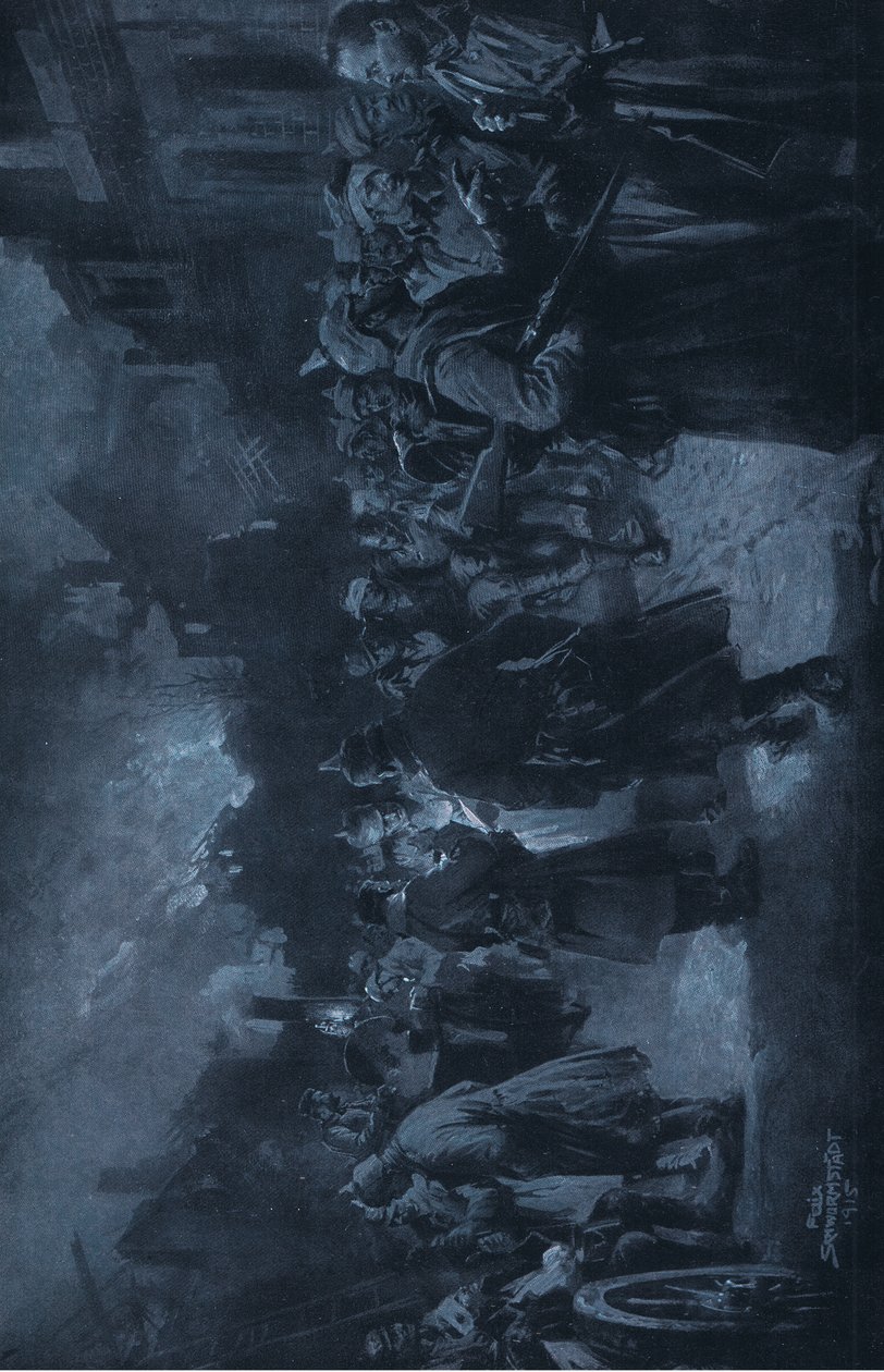 Du front occidental. Après la bataille, illustration de Hindenburg publiée par Daterlandischer Derlag C U Weller Berlin - Felix Schwormstadt
