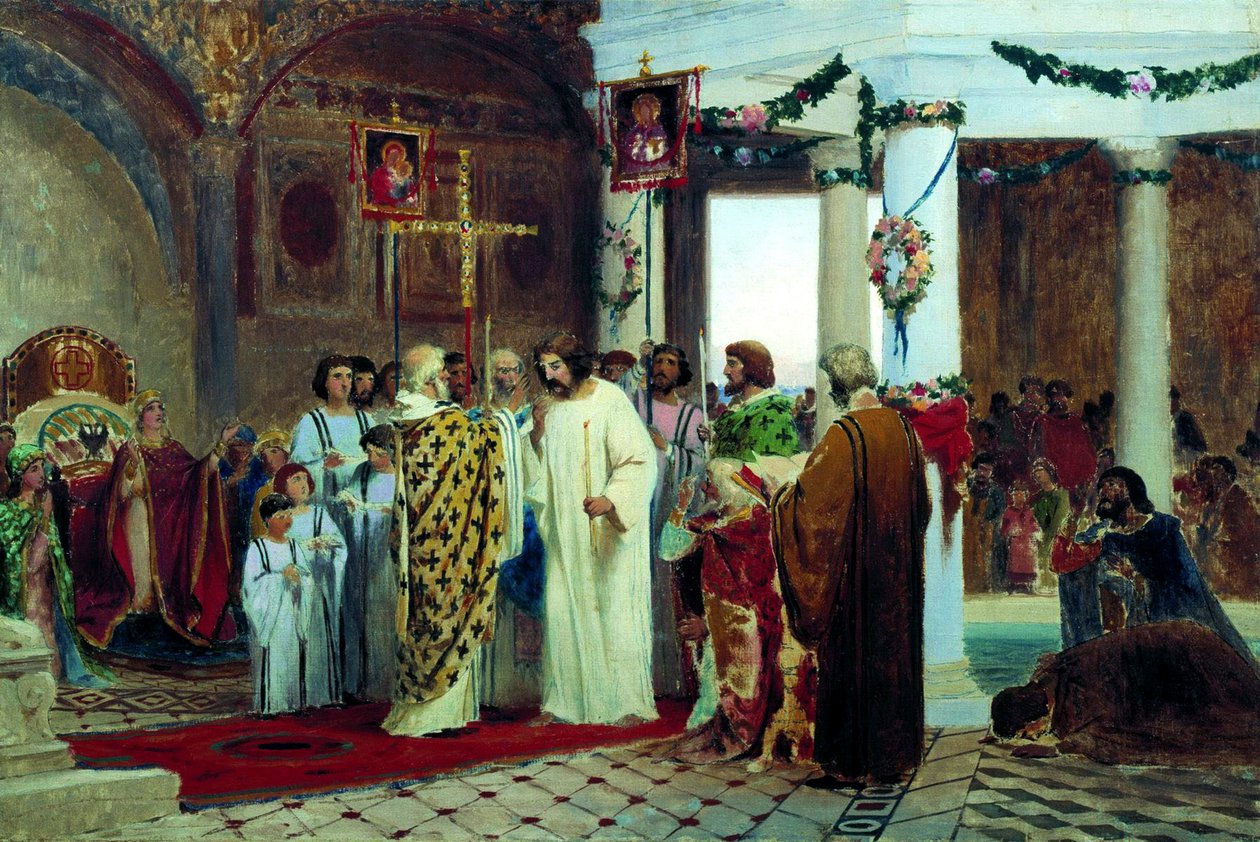 Le baptême du grand prince de Kiev Vladimir le Grand en 987, 1883 - Feodor Andreyevich Bronnikov