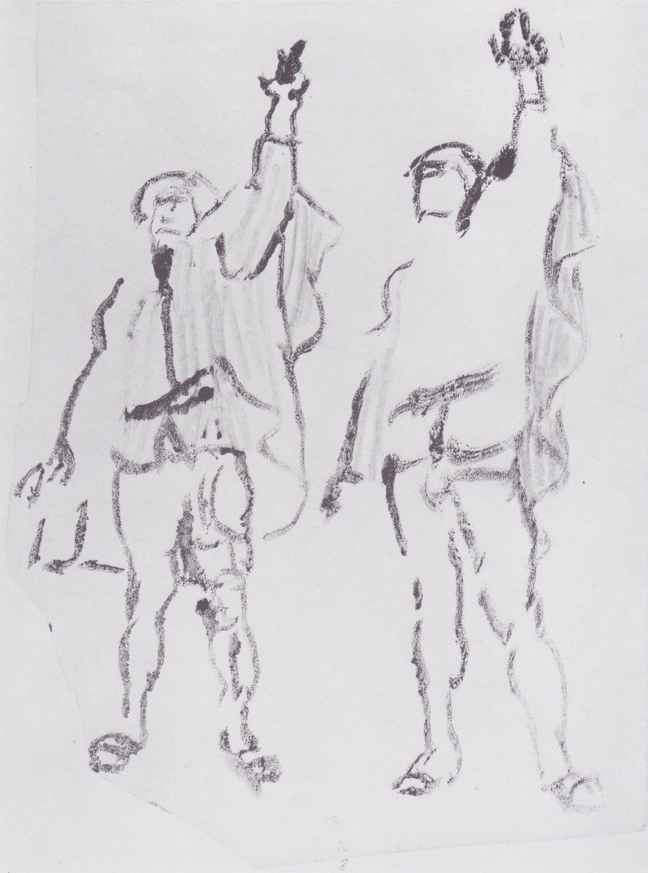 Zwei Schwörenden - Ferdinand Hodler