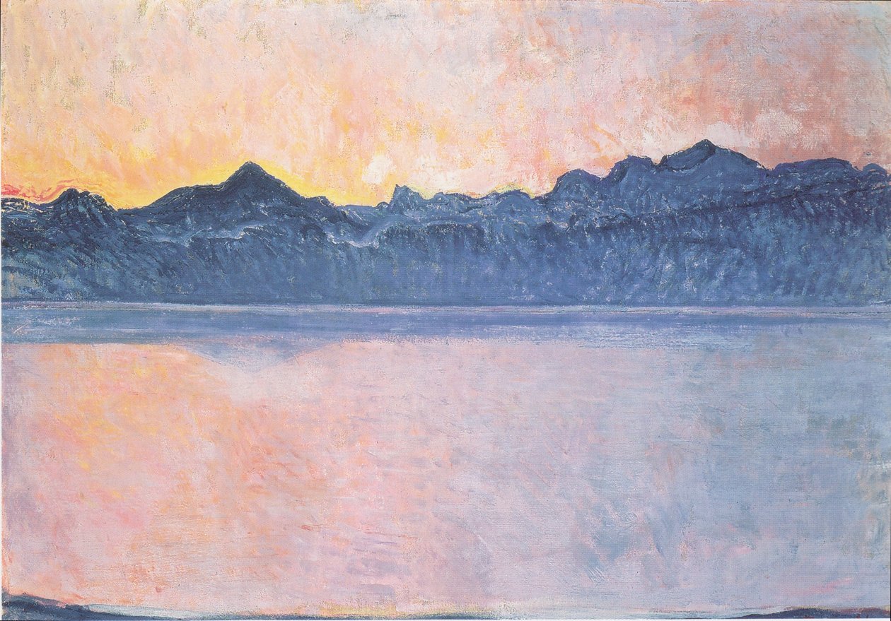 Lac Léman avec Mont-Blanc au lever du jour - Ferdinand Hodler