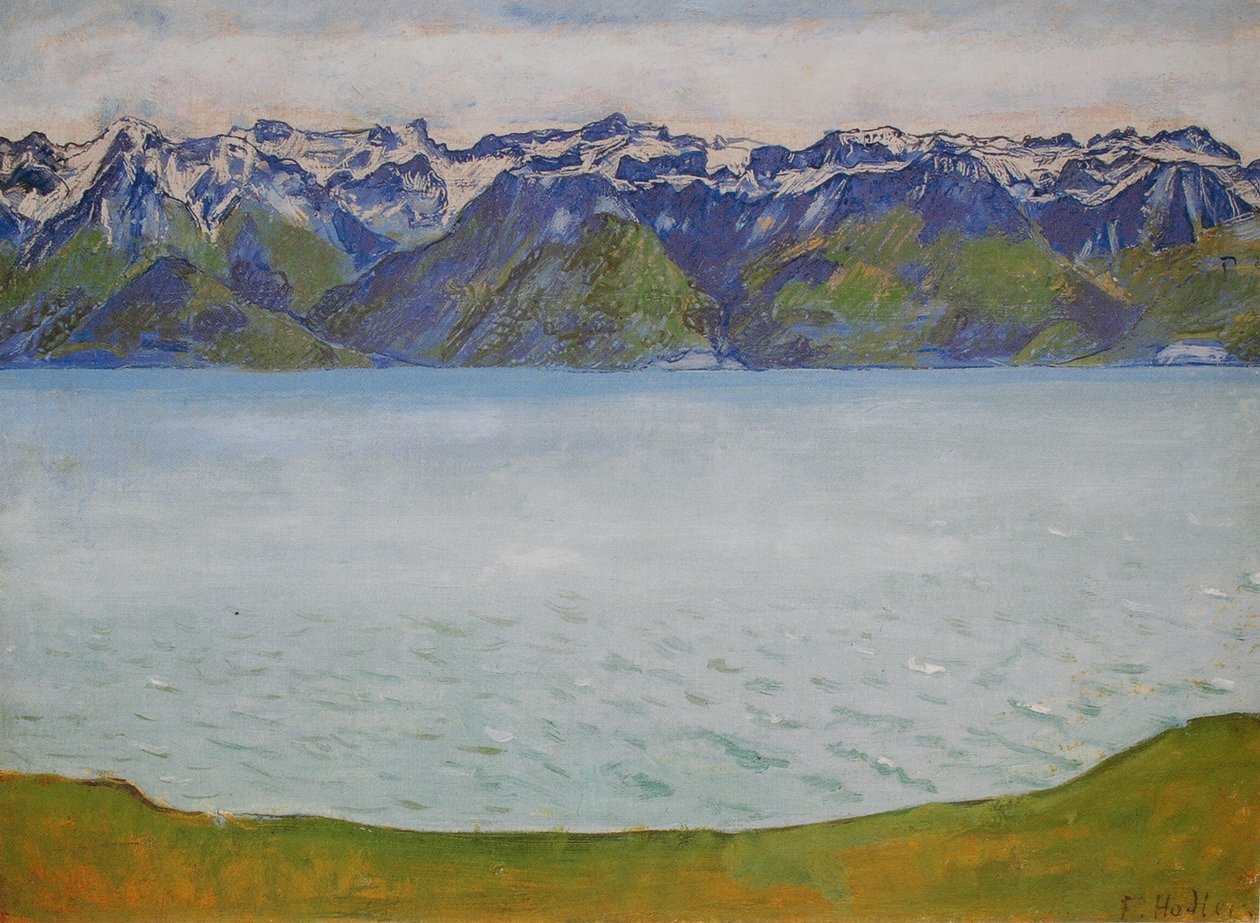 Lac Léman avec les montagnes savoyardes - Ferdinand Hodler