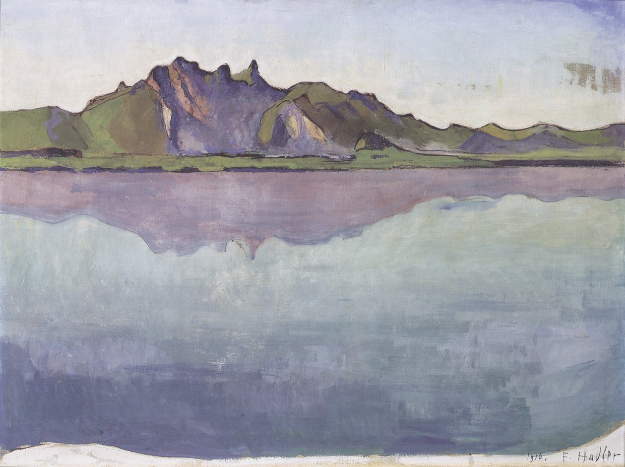 Lac de Thoune avec la chaîne du Stockhorn - Ferdinand Hodler