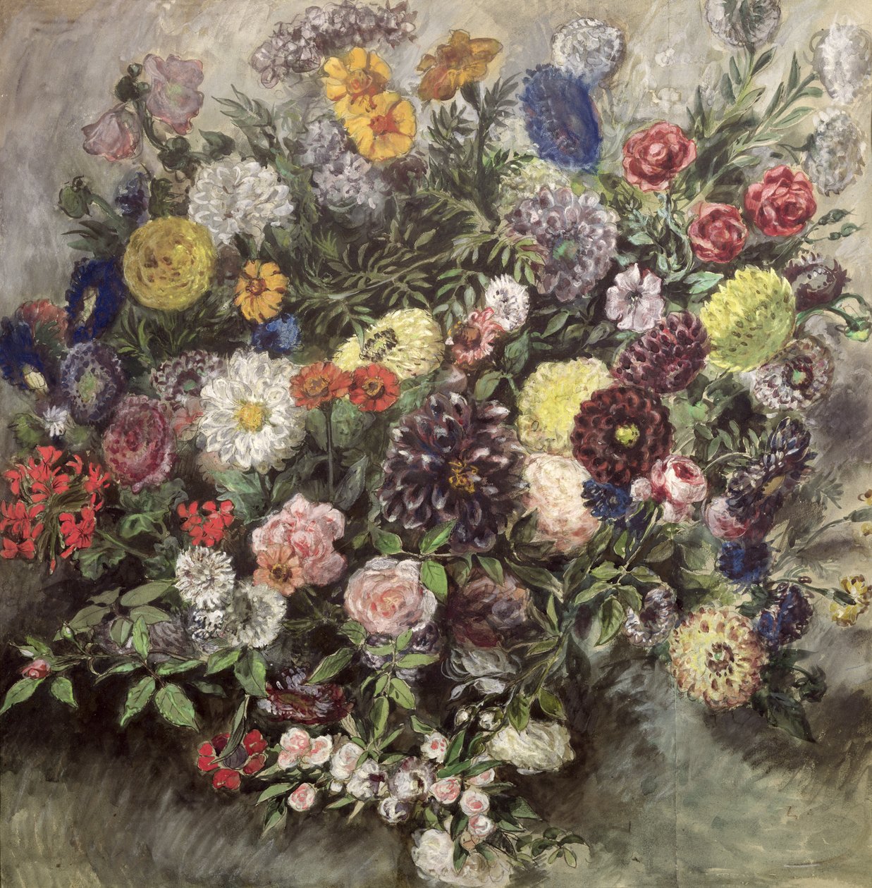 Bouquet de fleurs - Ferdinand Victor Eugene Delacroix
