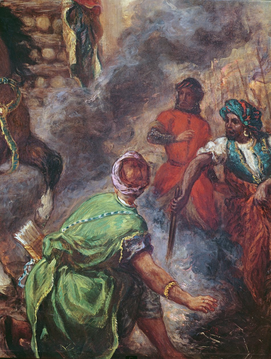 Olinda et Sophronia sur le bûcher (détail) - Ferdinand Victor Eugene Delacroix