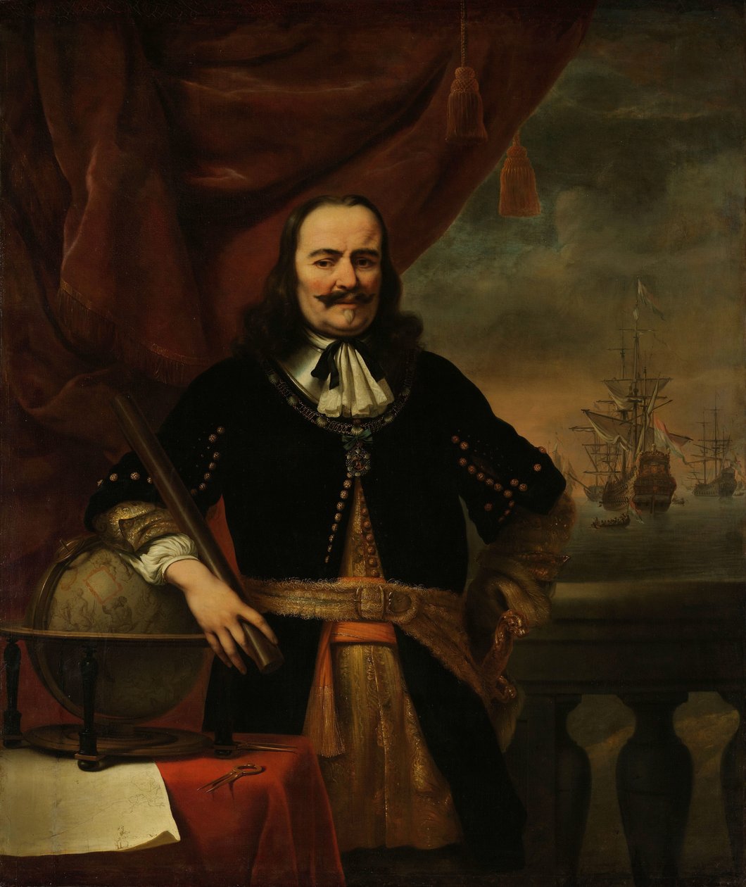 Portrait de Michiel Adriaenszoon de Ruyter (1607-1676), Vice-amiral - Ferdinand Bol