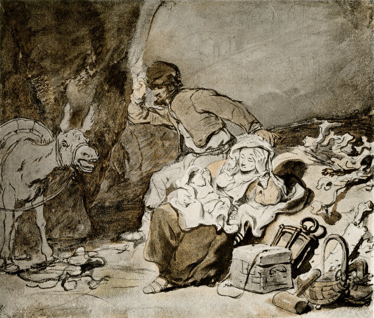 Repos pendant la fuite en Égypte - Ferdinand Bol