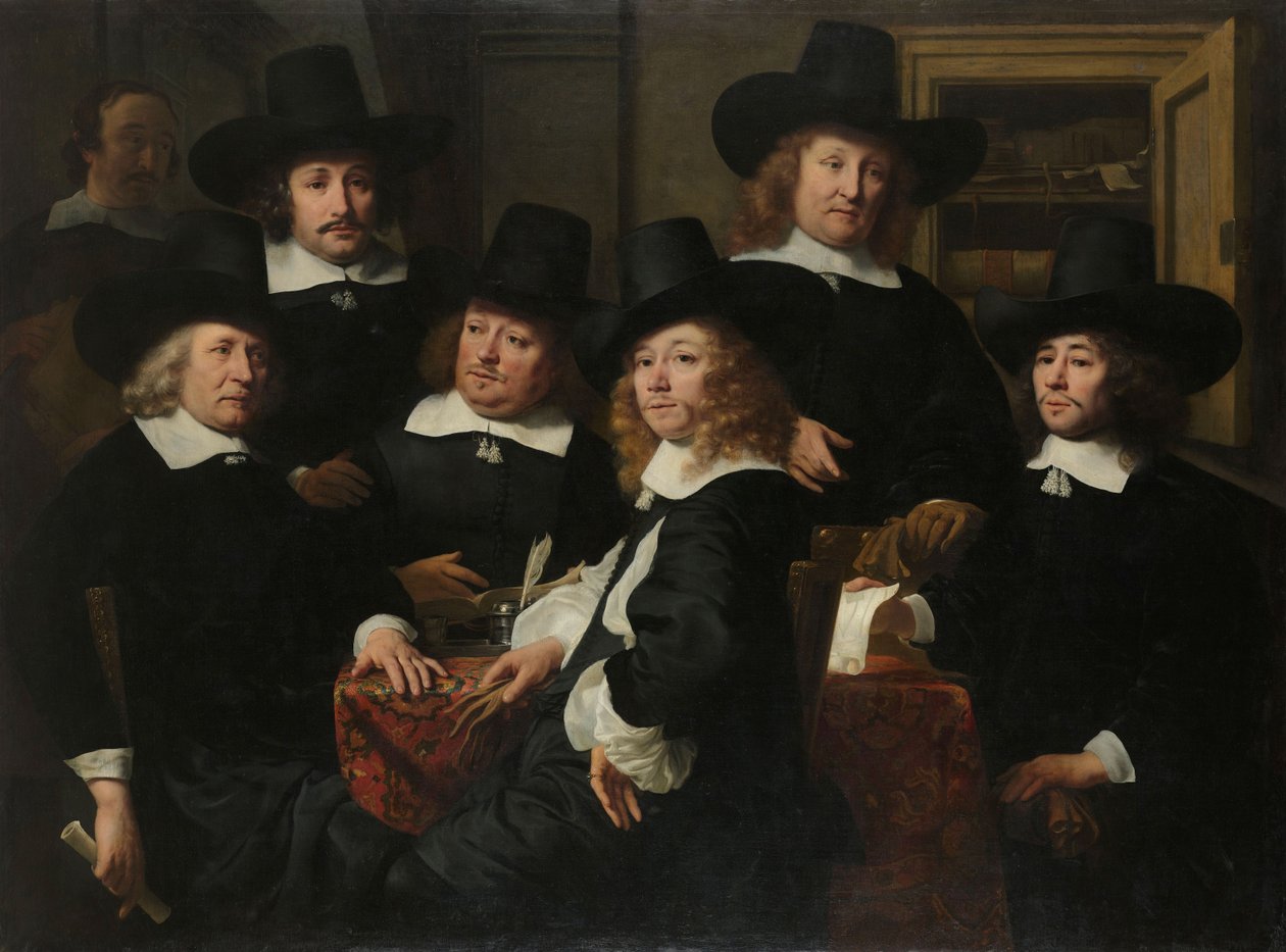 Six régents et le bedeau de l