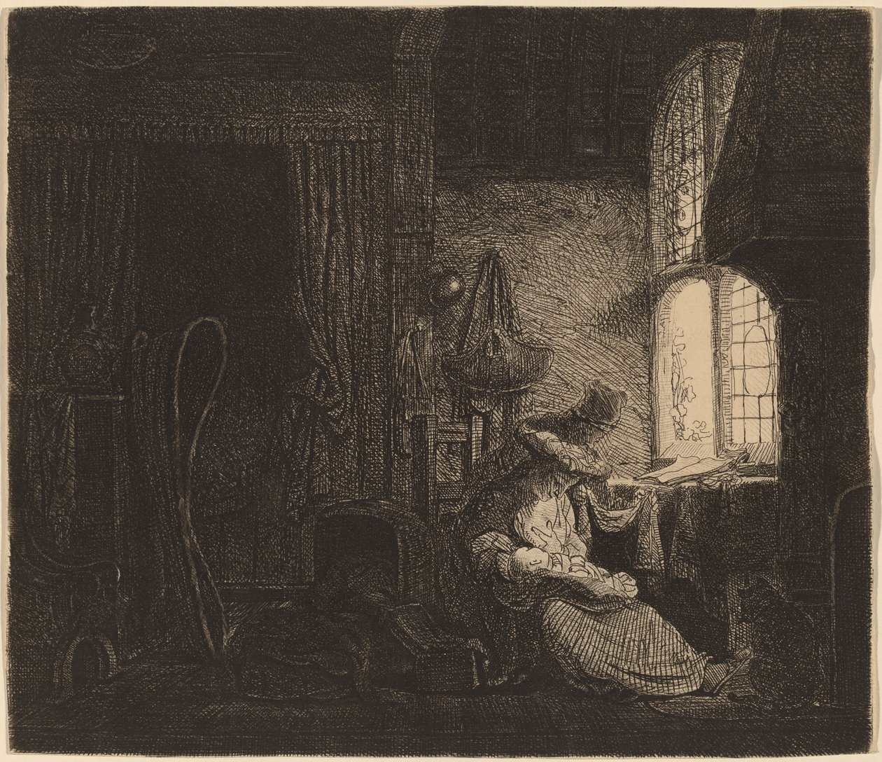 La famille dans la chambre - Ferdinand Bol