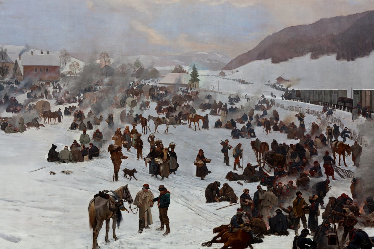Panorama Bourbaki - Ferdinand & Castres Edouard (1838-1902) Hodler