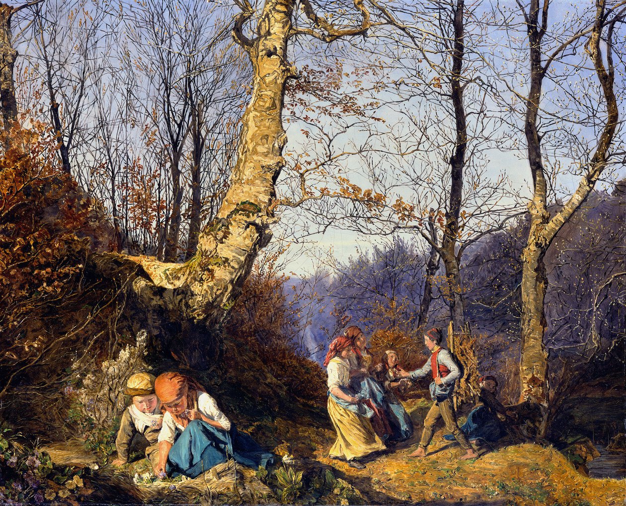Début du printemps dans les bois de Vienne - Ferdinand Georg Waldmüller