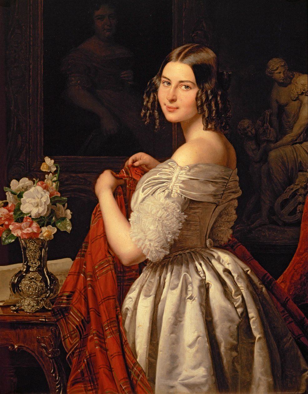 Femme à ses toilettes. - Ferdinand Georg Waldmuller