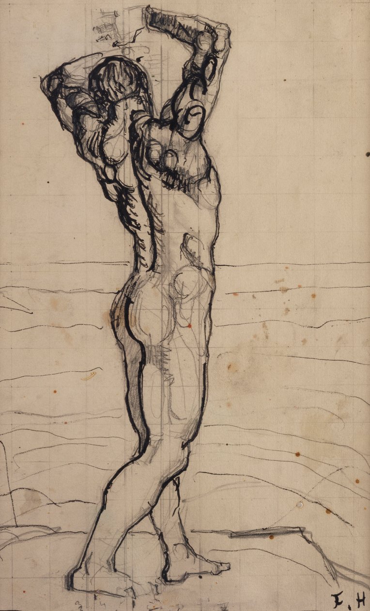 Acte masculin, étude pour la Vérité, c.1901-02 - Ferdinand Hodler