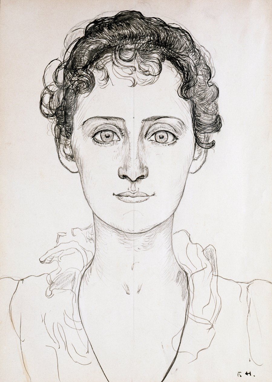 Portrait de Berthe Hodler. Peinture de Ferdinand Hodler (1853-1918) - Ferdinand Hodler