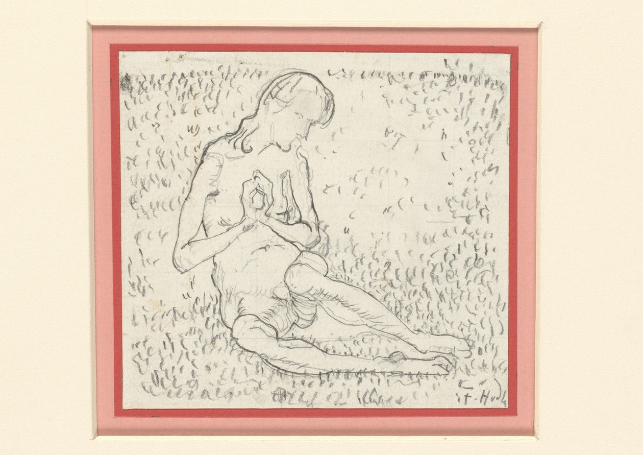 Studie für Die Erwachende (Der Tag) - Ferdinand Hodler