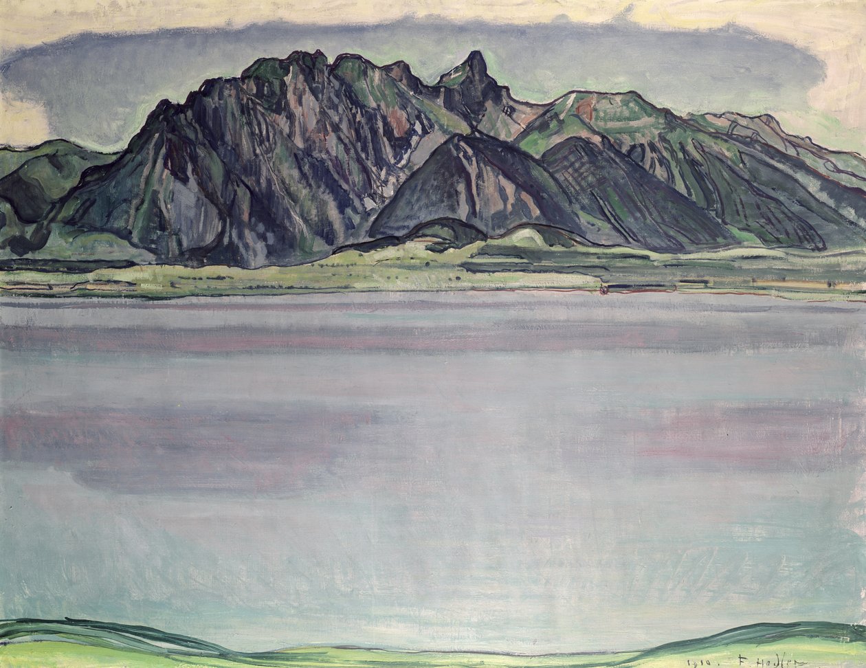 Thunersee avec les montagnes Stockhorn, 1910 - Ferdinand Hodler