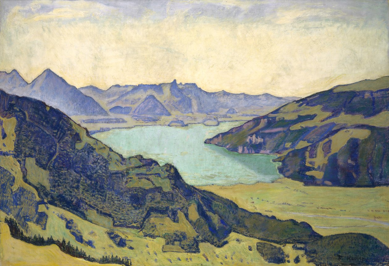 Vue du lac de Thoune depuis Breitlauenen, 1906 - Ferdinand Hodler