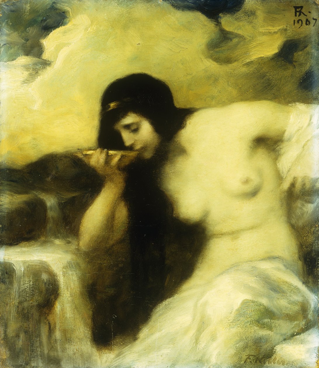 Une nymphe buvant à une source, 1907 - Ferdinand Keller