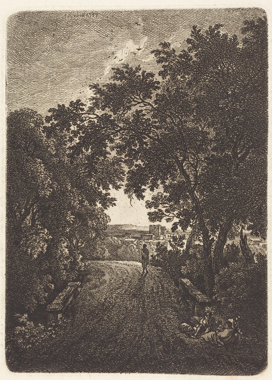 Une promenade du soir - Ferdinand Kobell