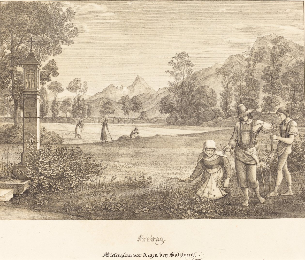 Freitag - Wiesenplan vor Aigen bey Salzburg - Ferdinand Olivier
