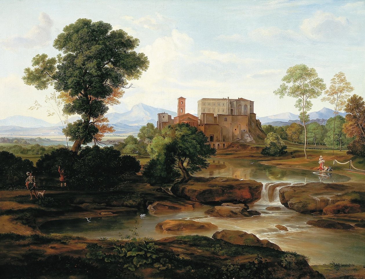 Paysage italien idéal. - Ferdinand Olivier