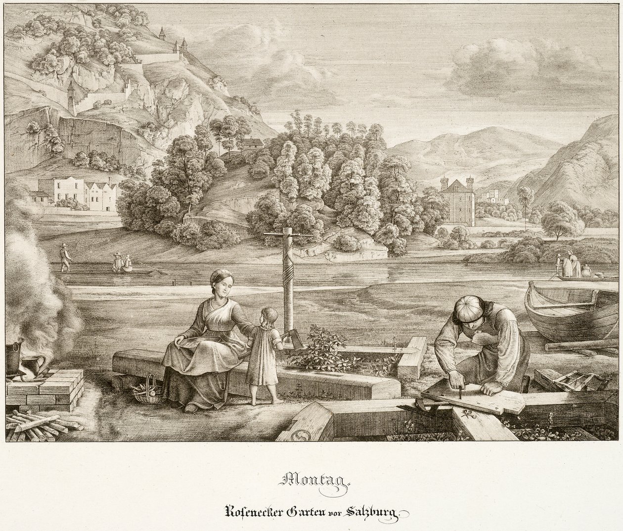 Lundi : Jardin de Rosenecker avant Salzbourg - Ferdinand Olivier